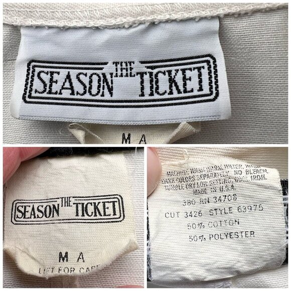 Vintage Ivory Cotton Blend Open Front Blazer Relaxed Fit Jacket Medium - Picture 3 of 11